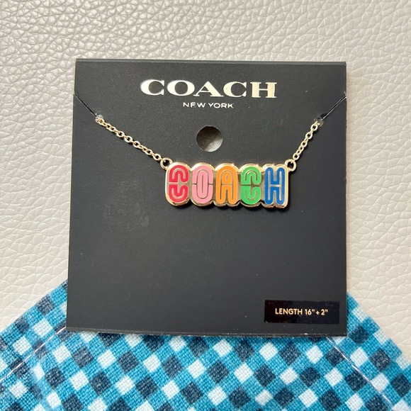 🆕 never worn Coach playful multicolor Retro Necklace. 🌈 - Picture 4 of 5